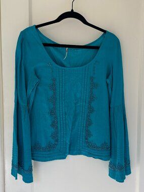 Beaded and Embroidered Free People Blouse